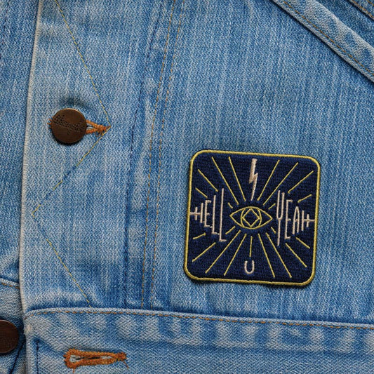 hell yeah woven patch