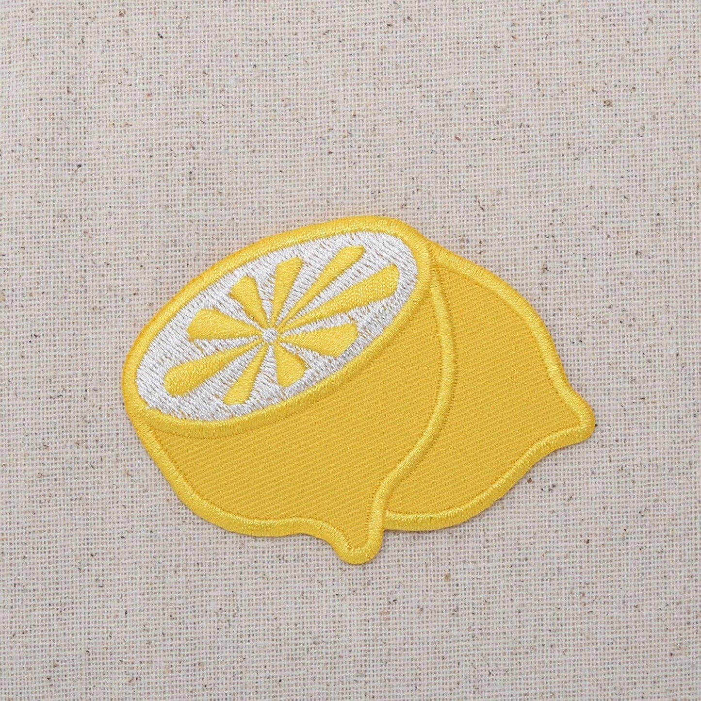 Yellow Half Lemon - Fruit, Food - Iron on Patch
