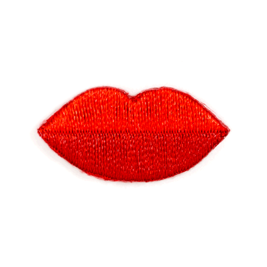 Mini Red Lips Embroidered Sticker Patch