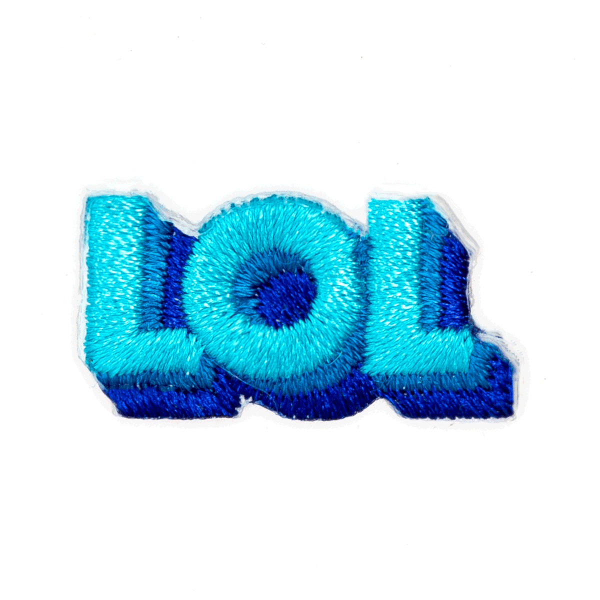 LOL Embroidered Iron On Sticker Patch: 1" x 1"