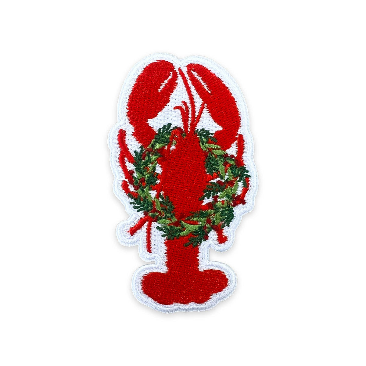 Holiday Lobster Iron-On Patch | Christmas Lobster Patch