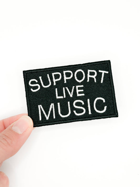 Support Live Music Embroidered Iron On Patch