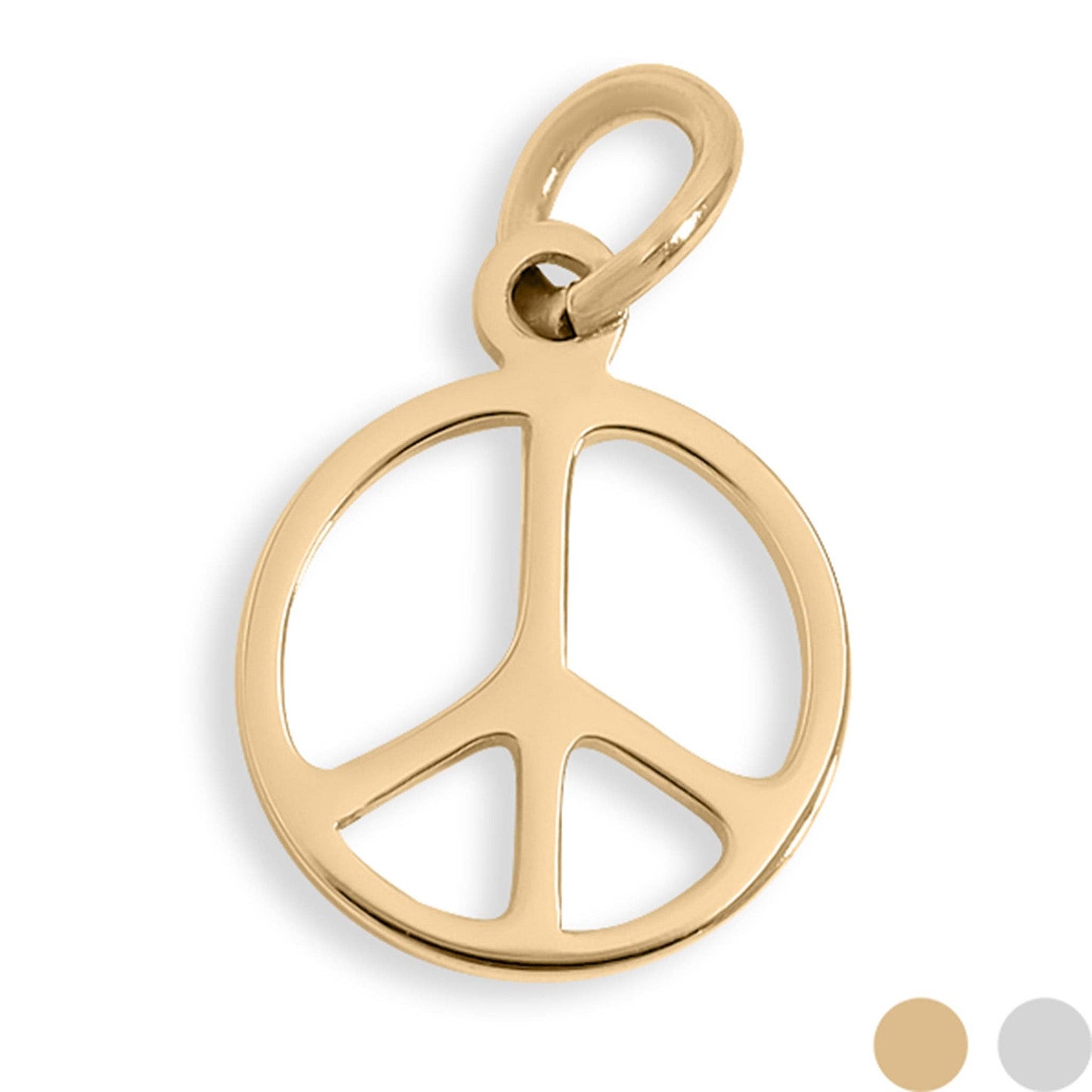 Micro Peace Sign Charm- 18k Gold Filled
