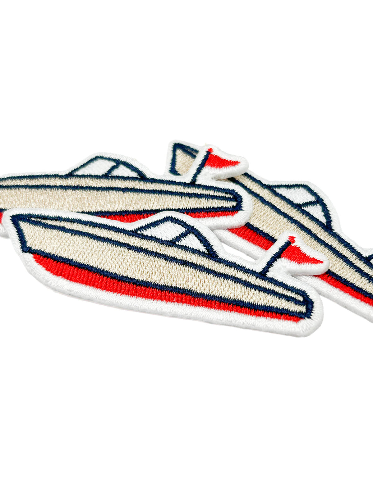 Speed Boat Embroidered Patch | Nautical Boat Iron On