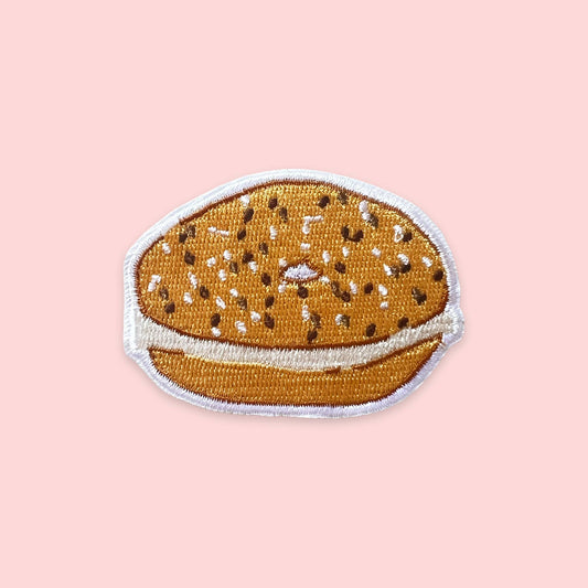 Everything Bagel Iron-On Patch | Bagel Embroidered Patch