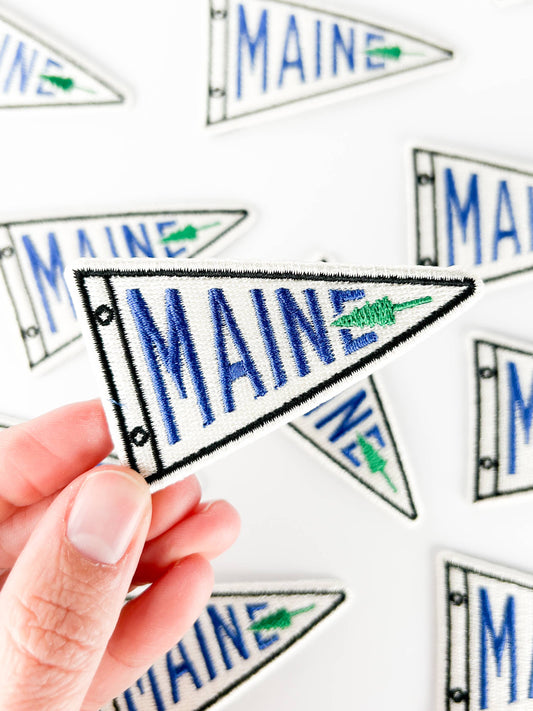 Maine Embroidered Patch State Souvenir Iron On Patch Hats