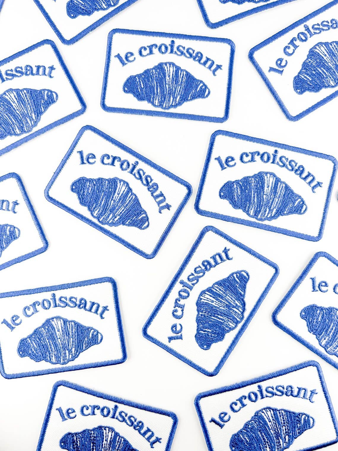 Le Croissant Embroidered Iron-On Patch Food Baking French