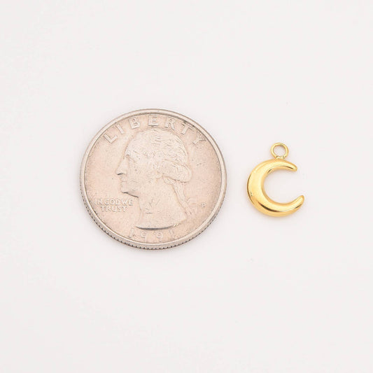 Gold Filled Moon Charm