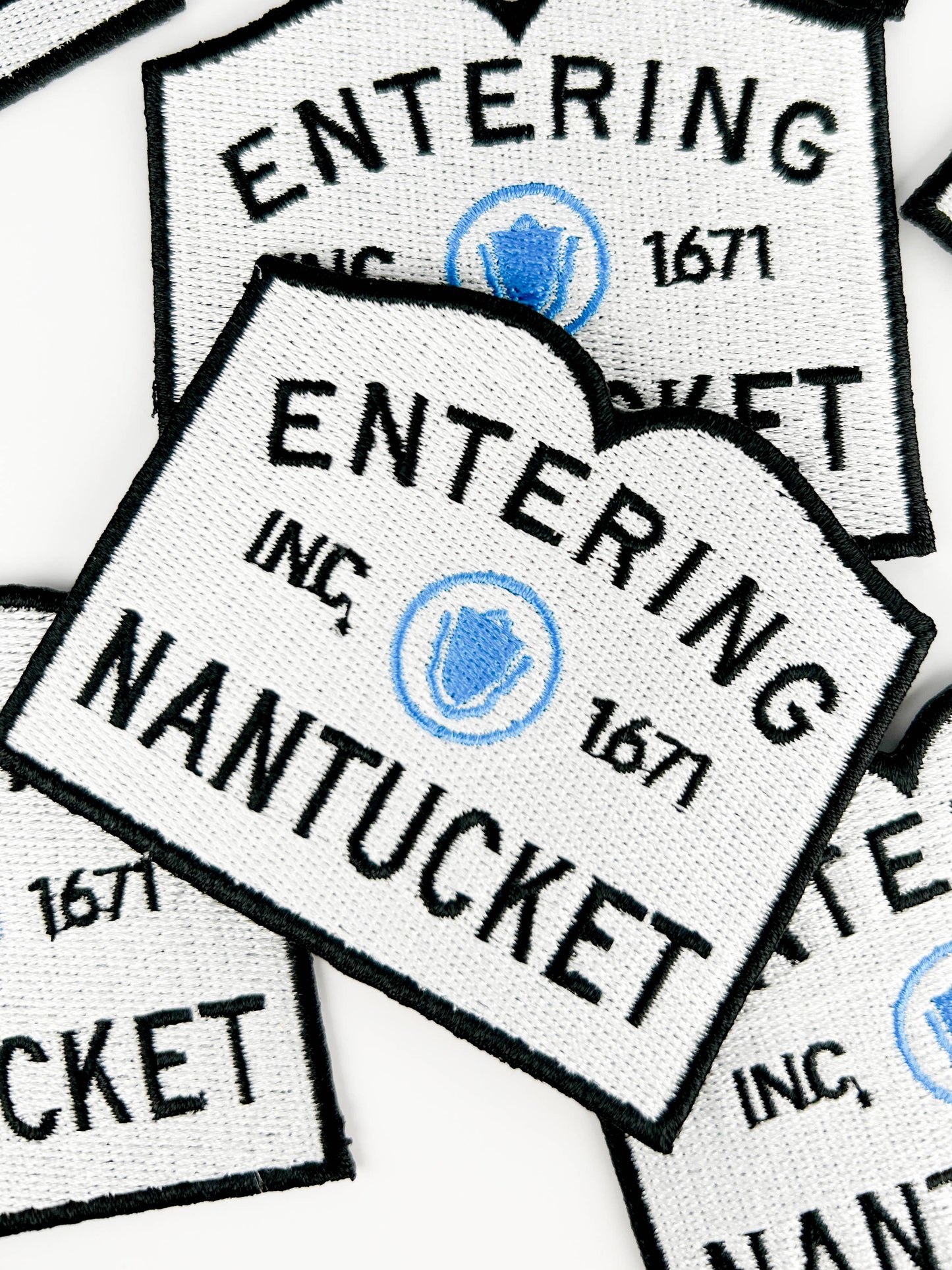 Nantucket Entering Town Sign Patch Massachusetts Embroidered