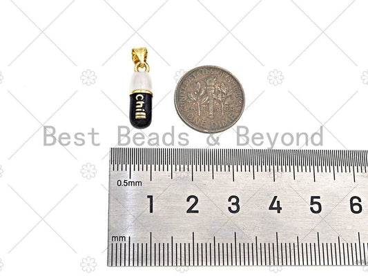 Pink Chill Pill Enamel Pendant Charm