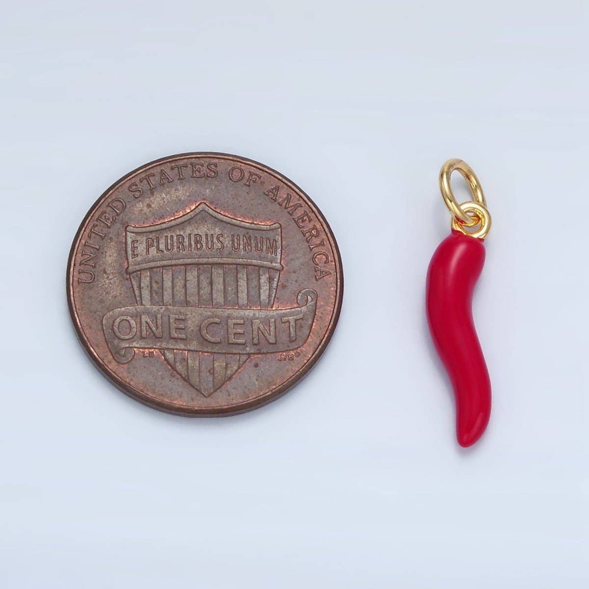 The Cornicello Italian Horn Charm- 24K Gold Filled with Red Enamel