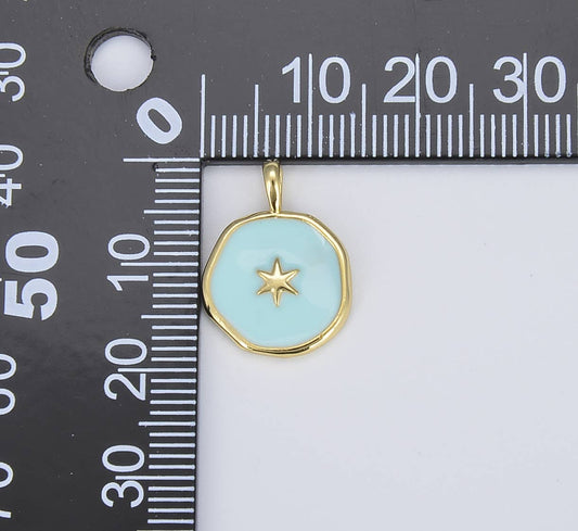 Dainty Gold Filled Enamel North Star Charm