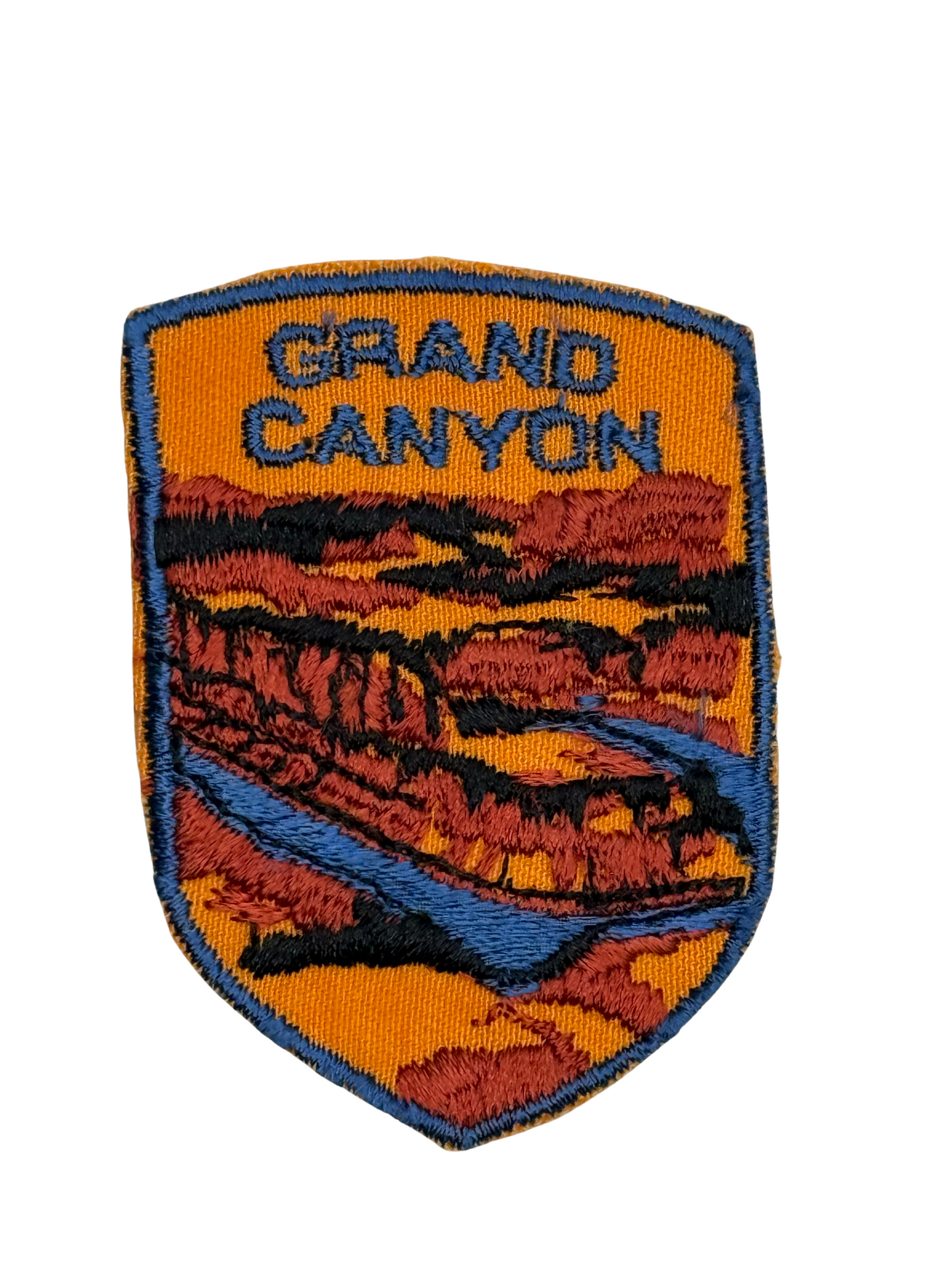 Patch with Grand Canyon design on an orange and blue background