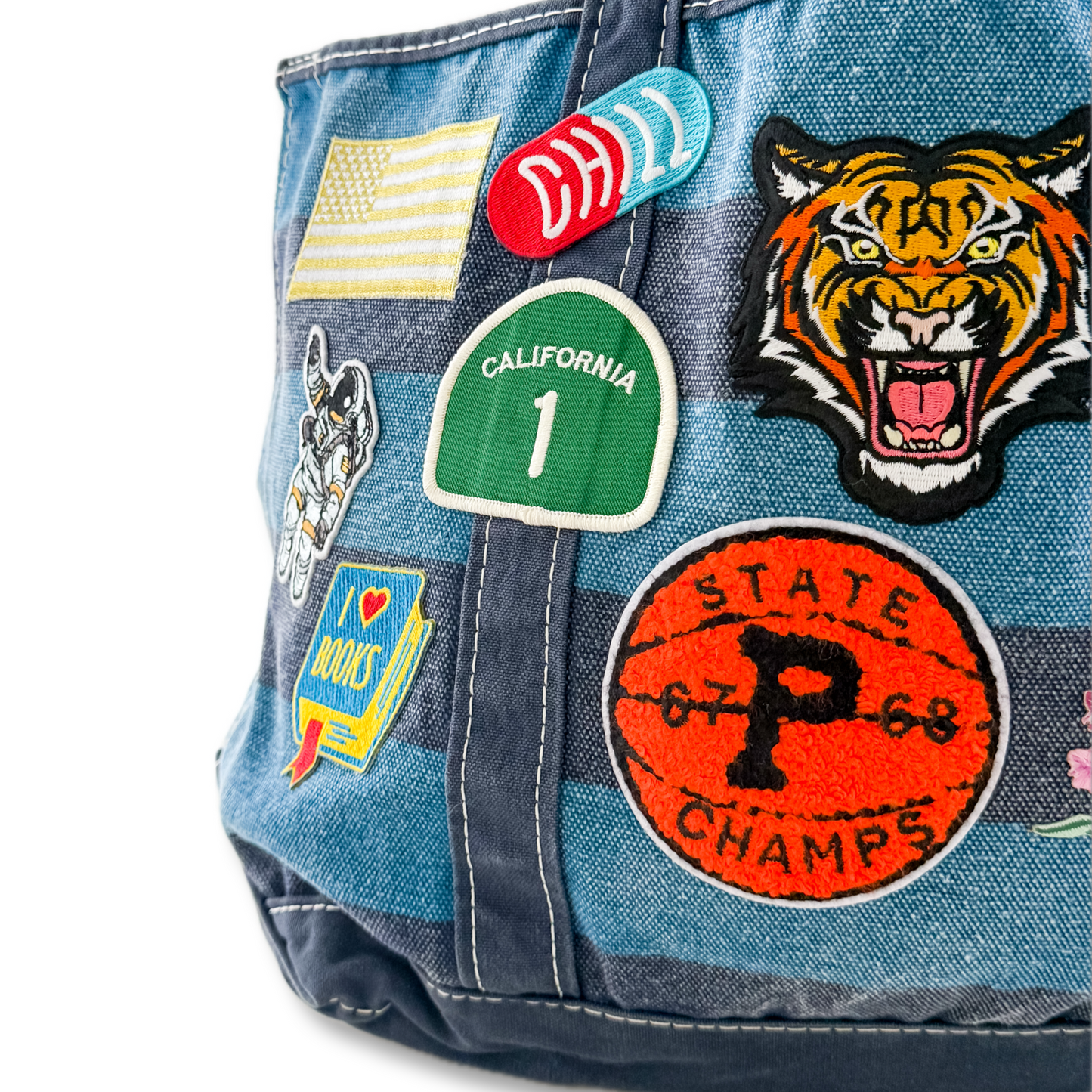 No Bad Days 1:1 Custom Patch Vintage LL Bean Medium Boat & Tote