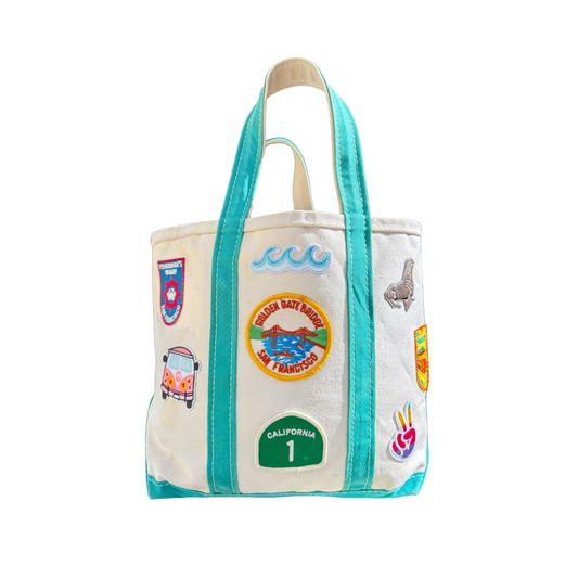 San Francisco, California Around the Way Girl Vintage Upcycled Tote Bag