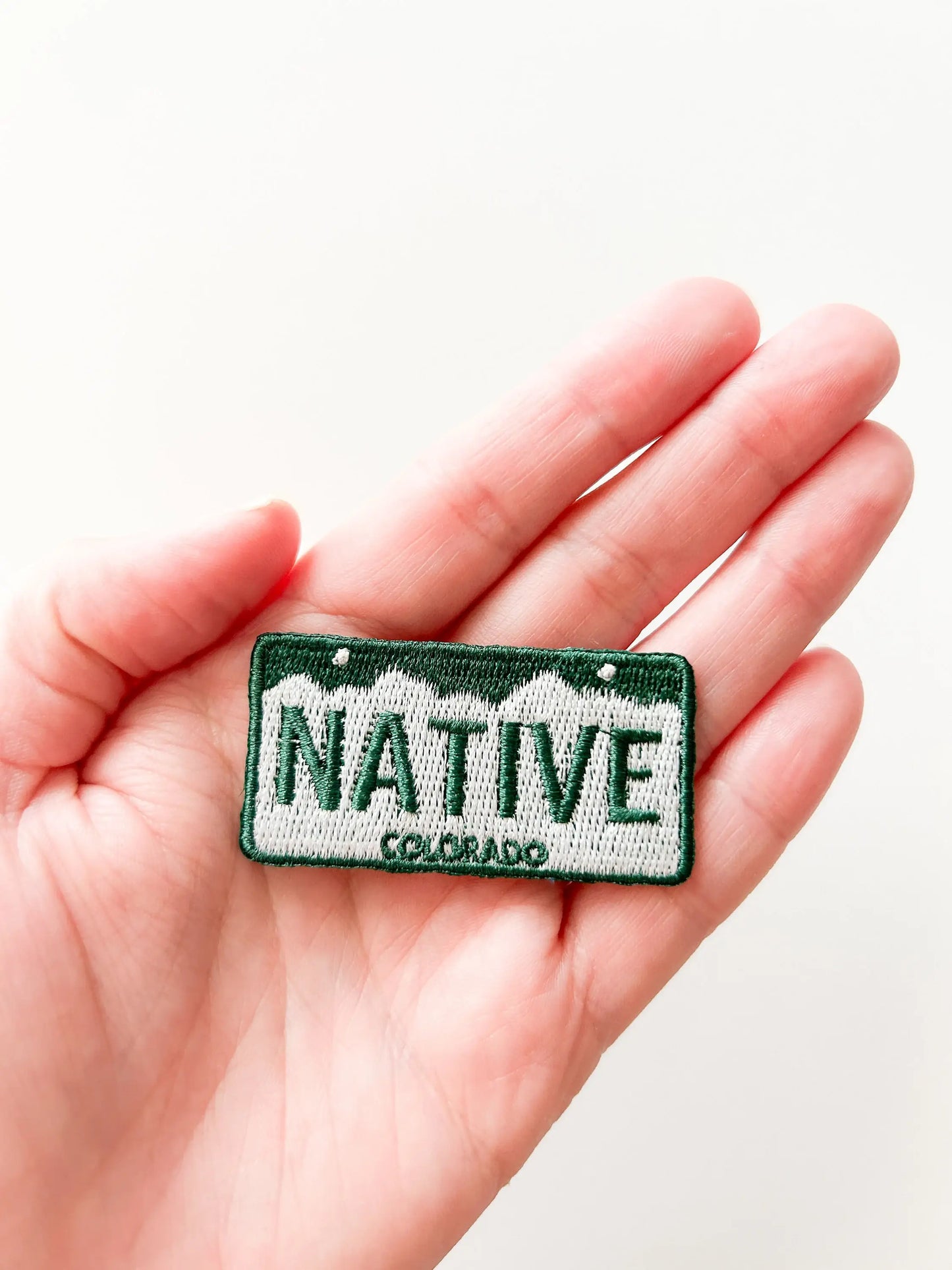 Colorado Native License Plate Iron-On Patch - Ski Patch