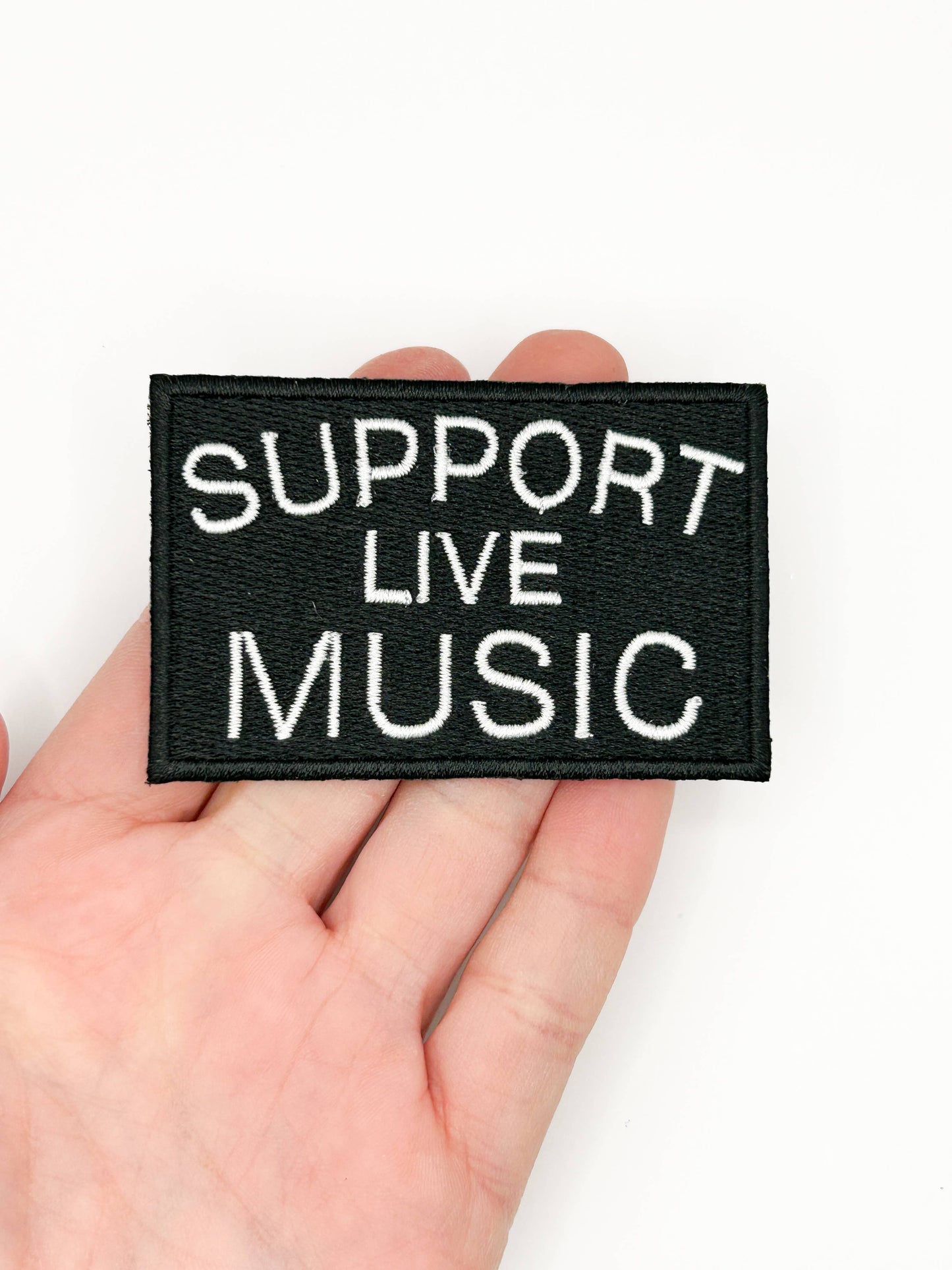 Support Live Music Embroidered Iron On Patch