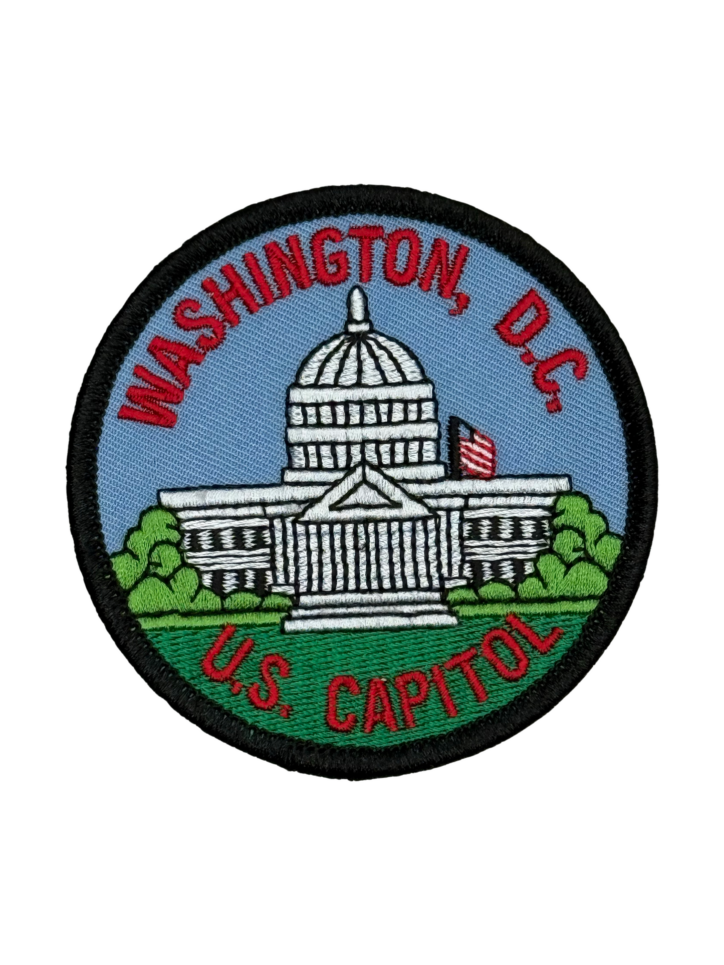 Embroidered patch of the U.S. Capitol building in Washington, D.C.
