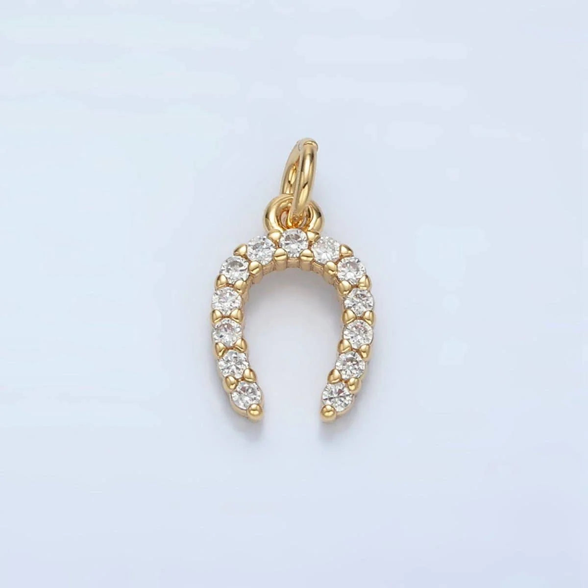 Micro Pave CZ Horseshoe- 18k Gold Filled