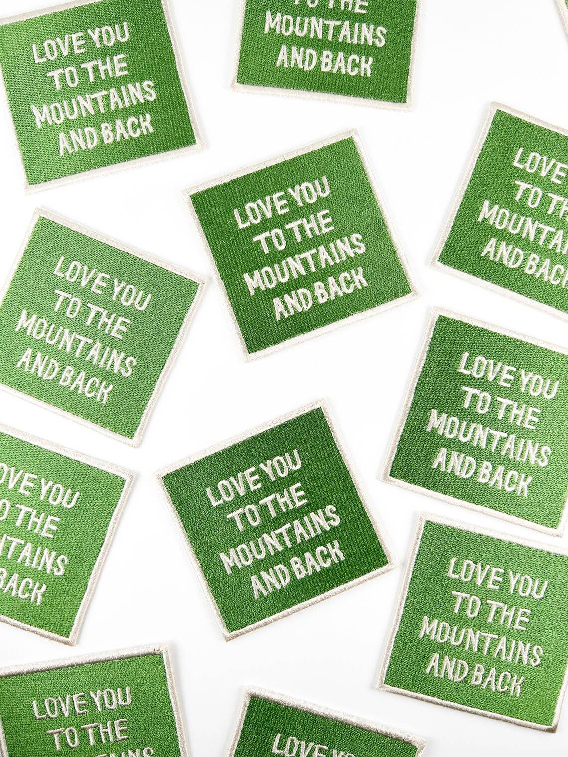 Love You To The Mountains and Back Embroidered Iron On Patch