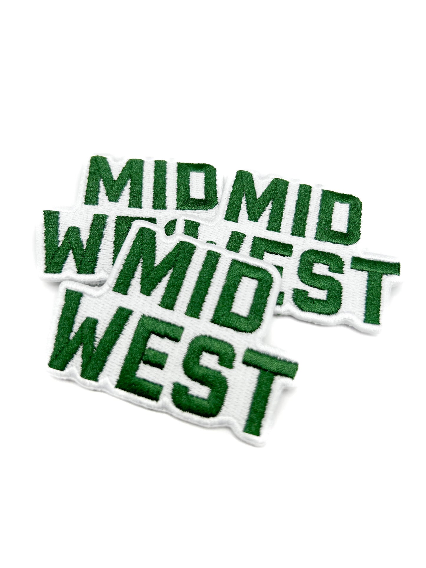 Midwest Embroidered Patch Green Text Patch Regional Pride