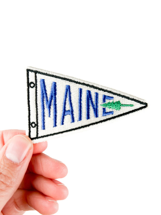 Maine Embroidered Patch State Souvenir Iron On Patch Hats