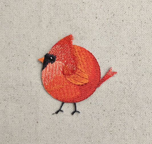 Chubby Cardinal - Red Bird - Iron on Appliqué