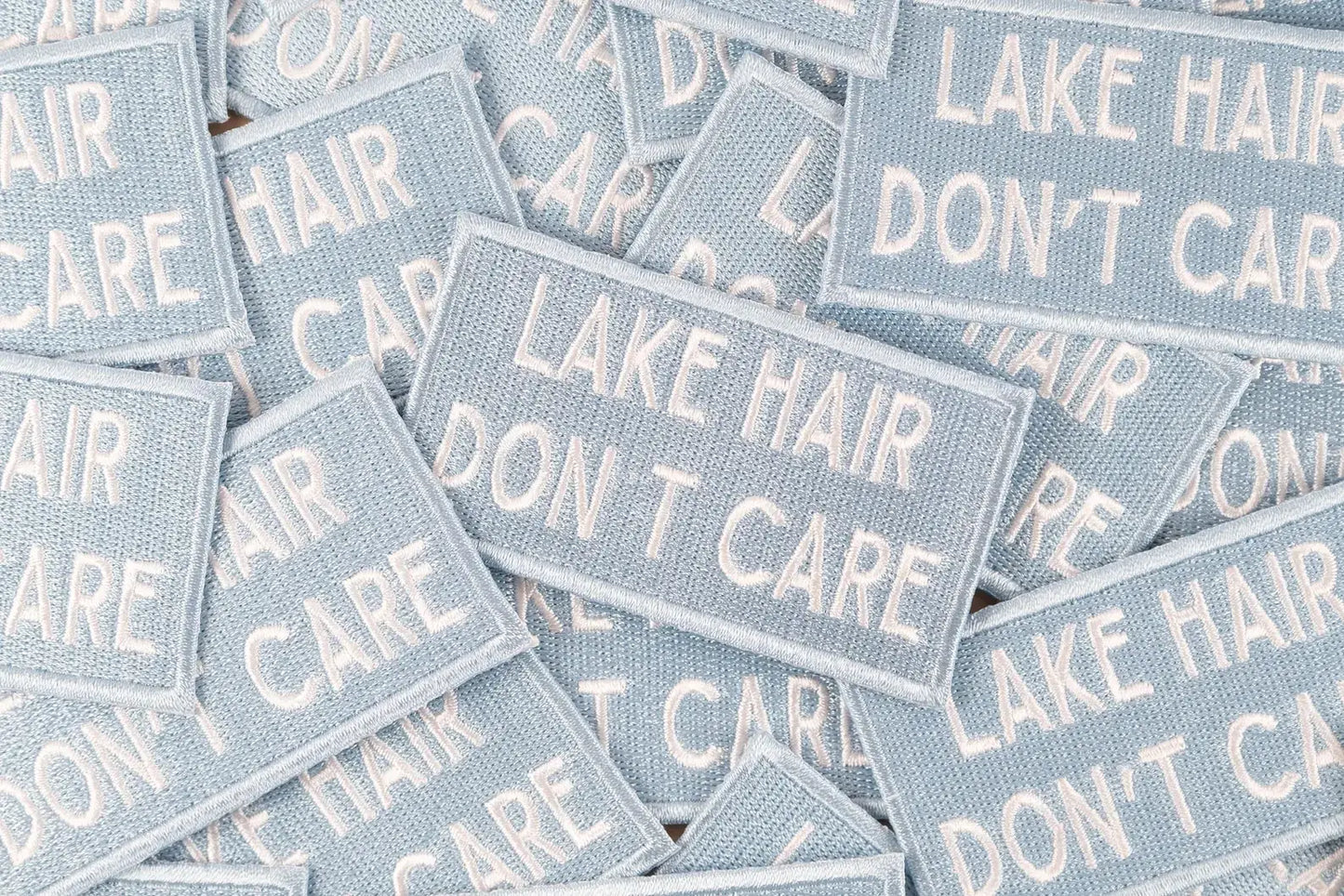 Lake Hair Don't Care Embroidered Iron-On Patch
