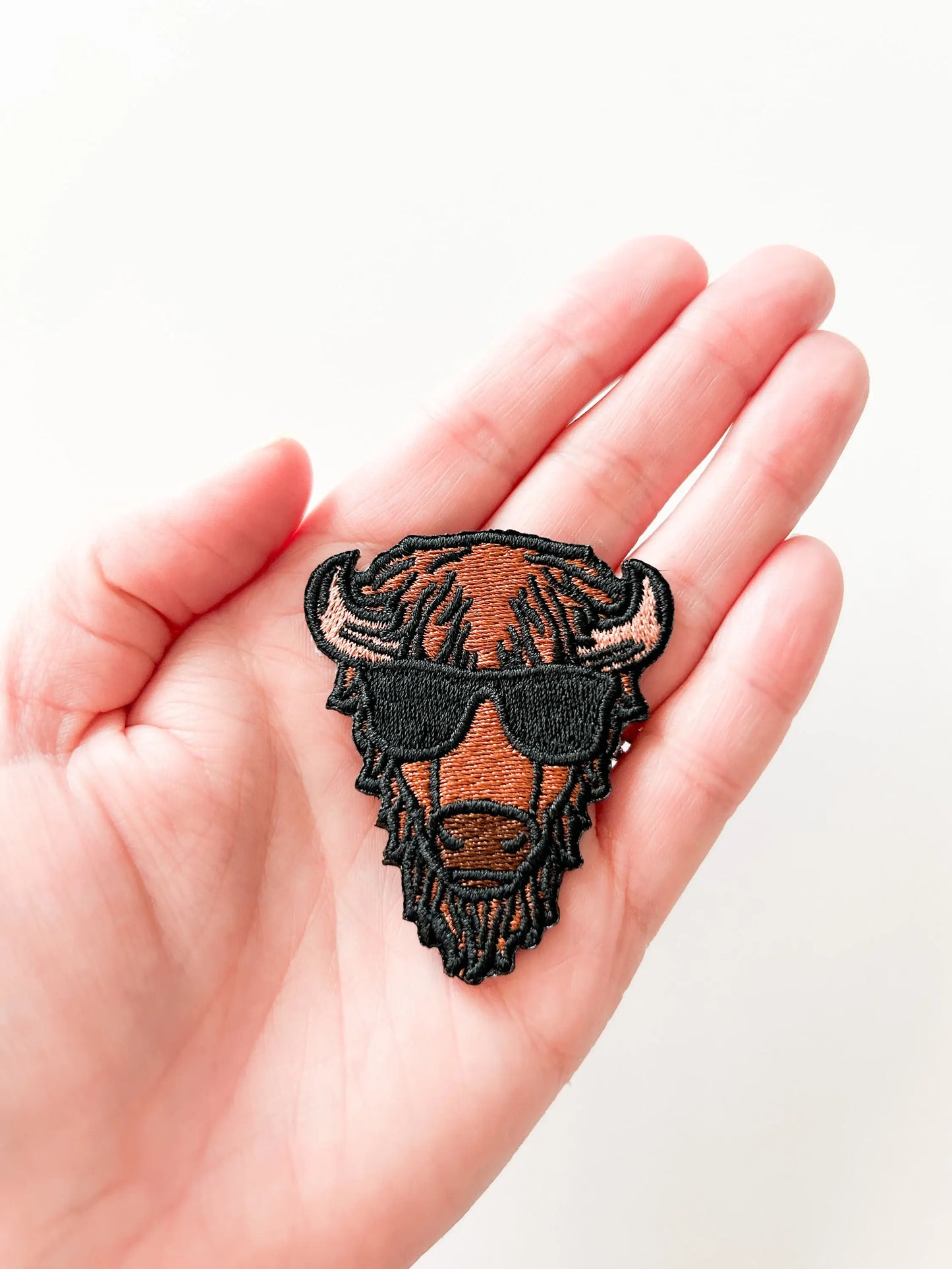 Buffalo Iron On Patch | Bison with SunglassesĀ Iron-On Patch