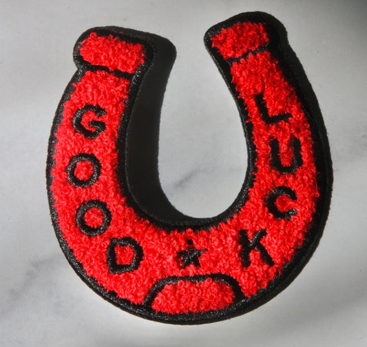 Good Luck Horseshoe Iron on Patch