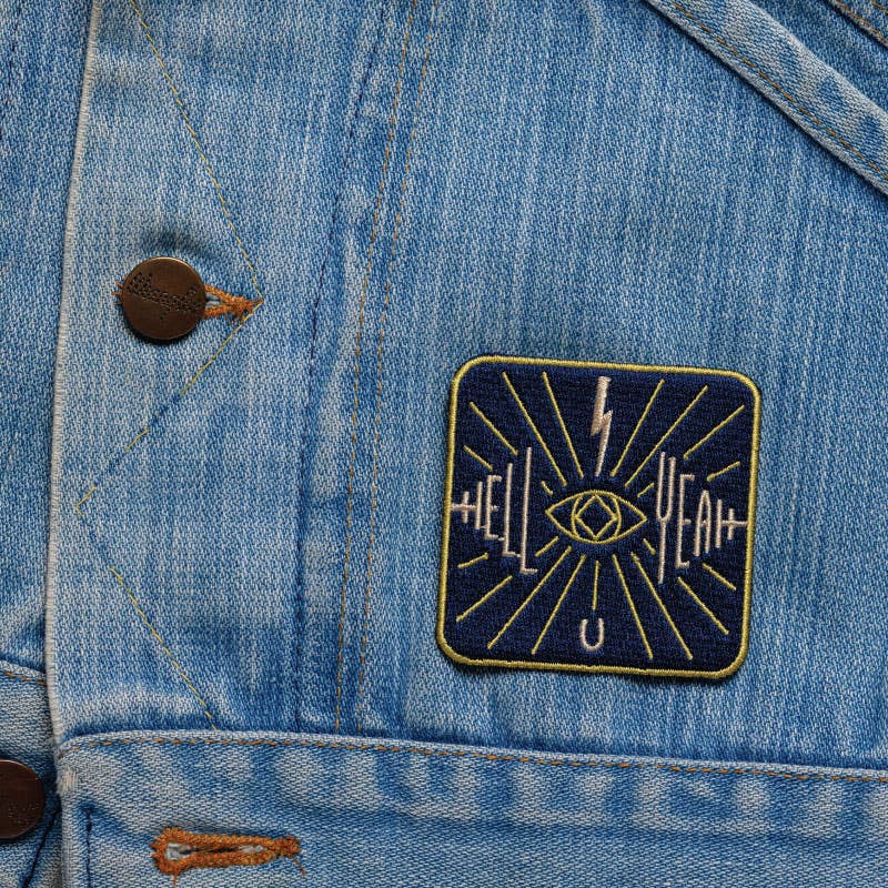 hell yeah woven patch