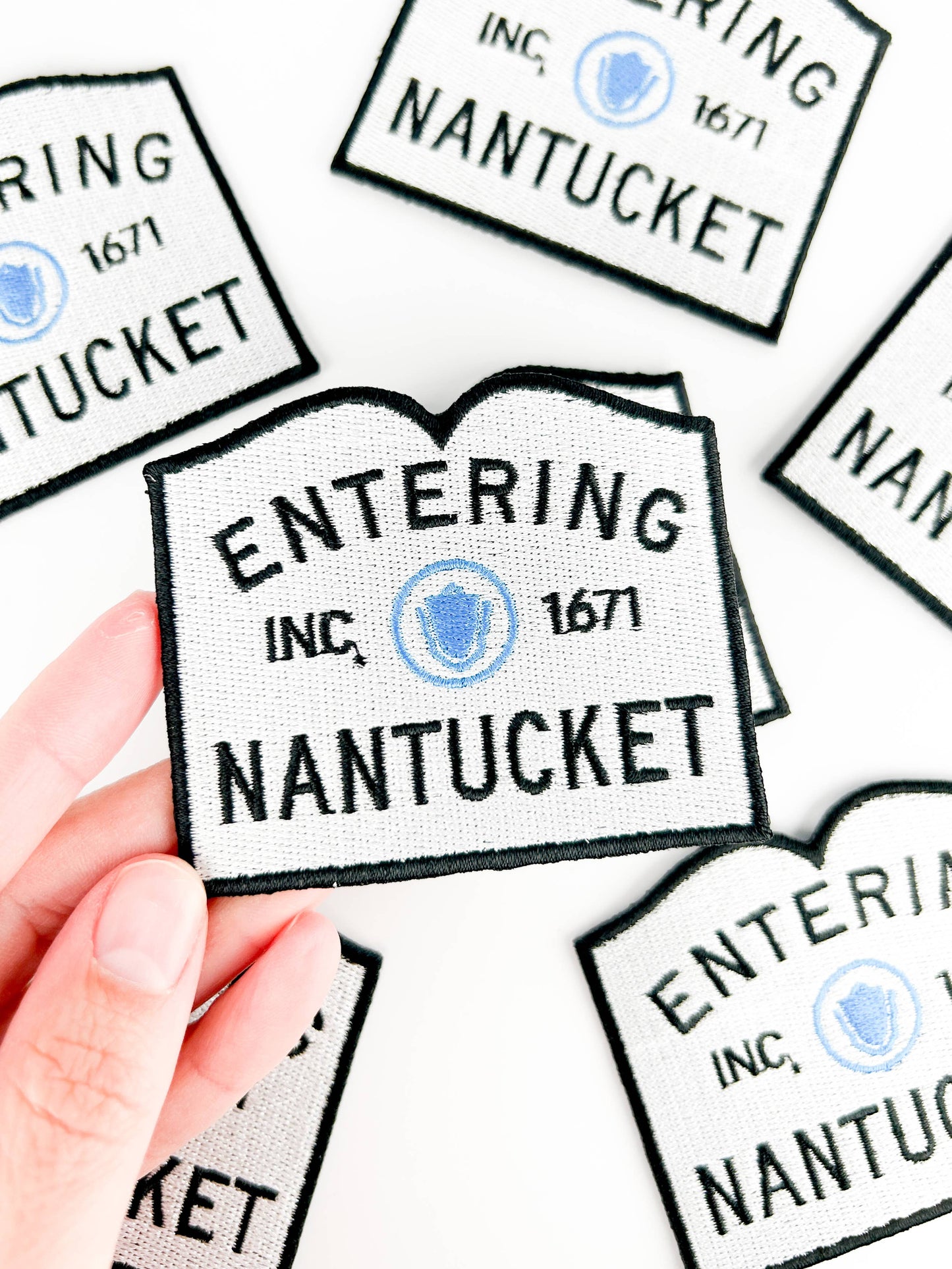 Nantucket Entering Town Sign Patch Massachusetts Embroidered