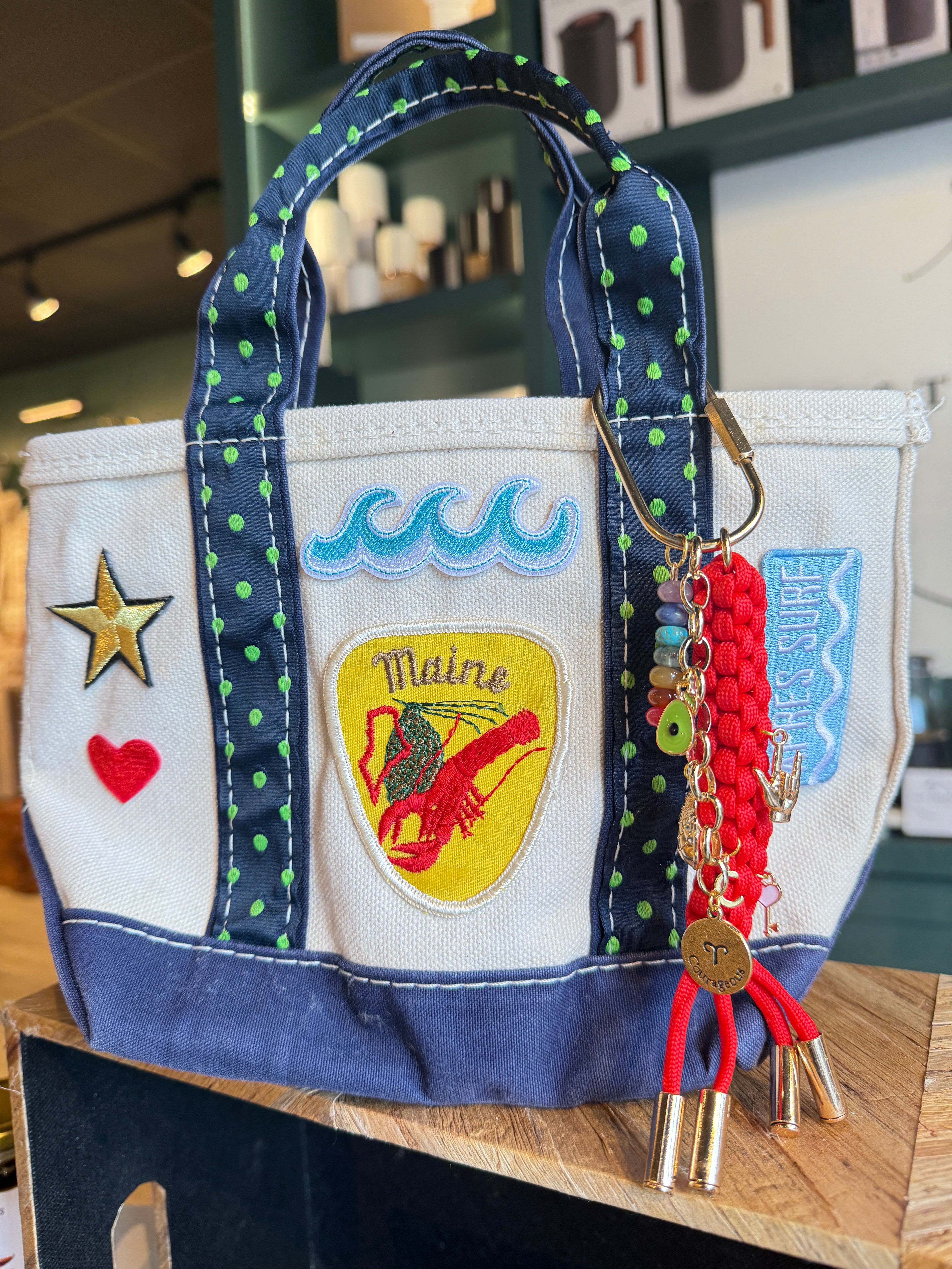 Custom Champagne Hippie Souvenir Boat and Tote- Mini