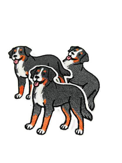 Bernese Mountain Dog Embroidered Patch | Iron On Patch