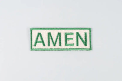 Amen Embroidered Iron-On Patch Southern Funny Country Charm