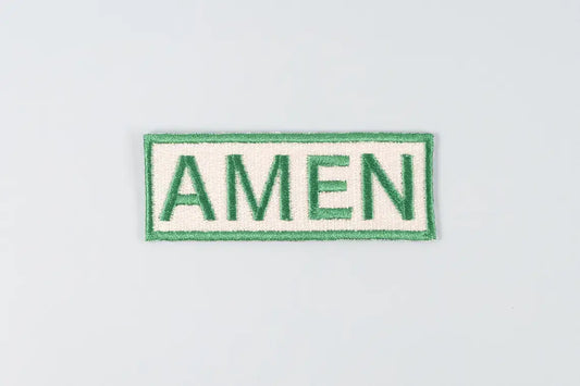 Amen Embroidered Iron-On Patch Southern Funny Country Charm