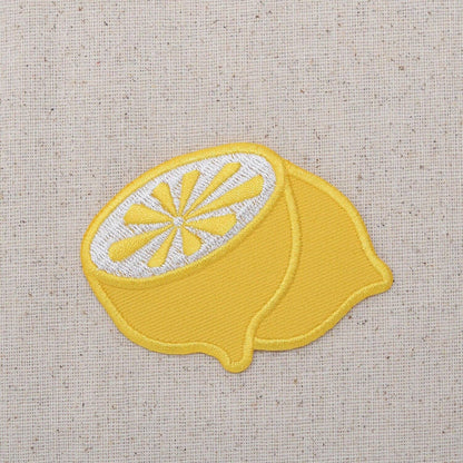 Yellow Half Lemon - Fruit, Food - Iron on Patch