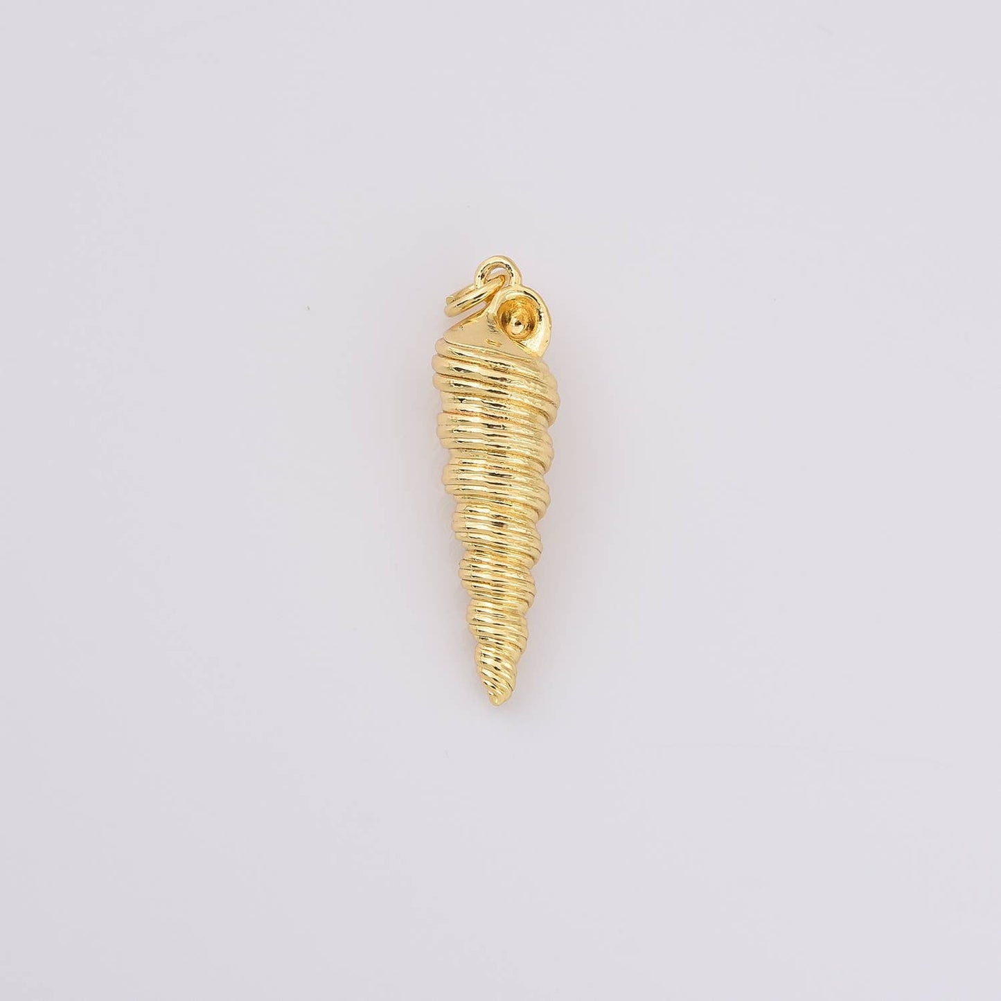 Spiral Shell Charm- 18k Gold Filled