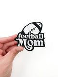 Football Mom Embroidered Iron-On Patch Tailgate High School