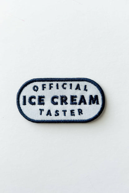 Official Ice Cream Taster Embroidered Iron-on Patch
