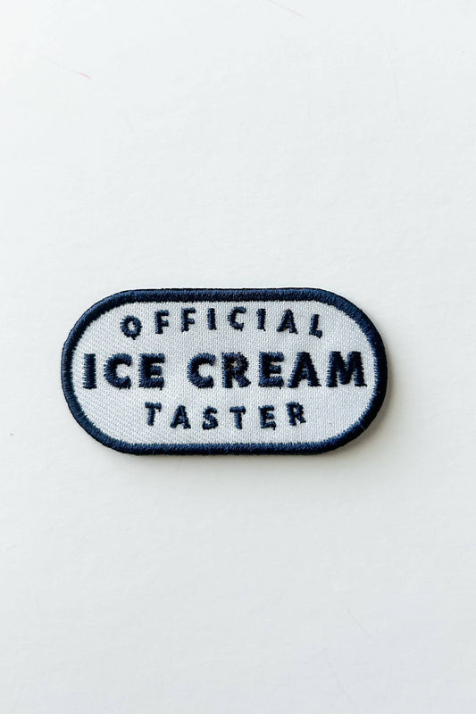 Official Ice Cream Taster Embroidered Iron-on Patch