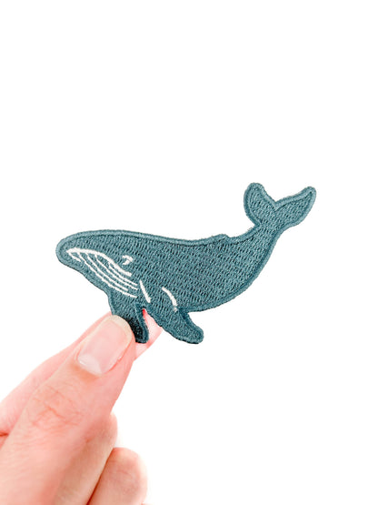 Whale Patch Ocean Animal Embroidered Iron On Patch Nautical