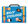Bon Voyage Embroidered Iron-On Patch: 2.5" wide