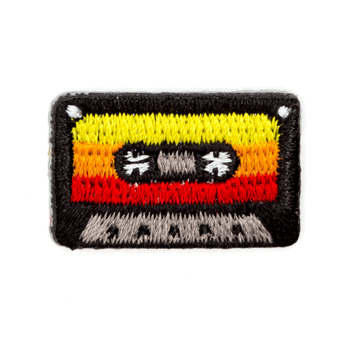 Mix Tape Embroidered Sticker Patch: 1" x 1"