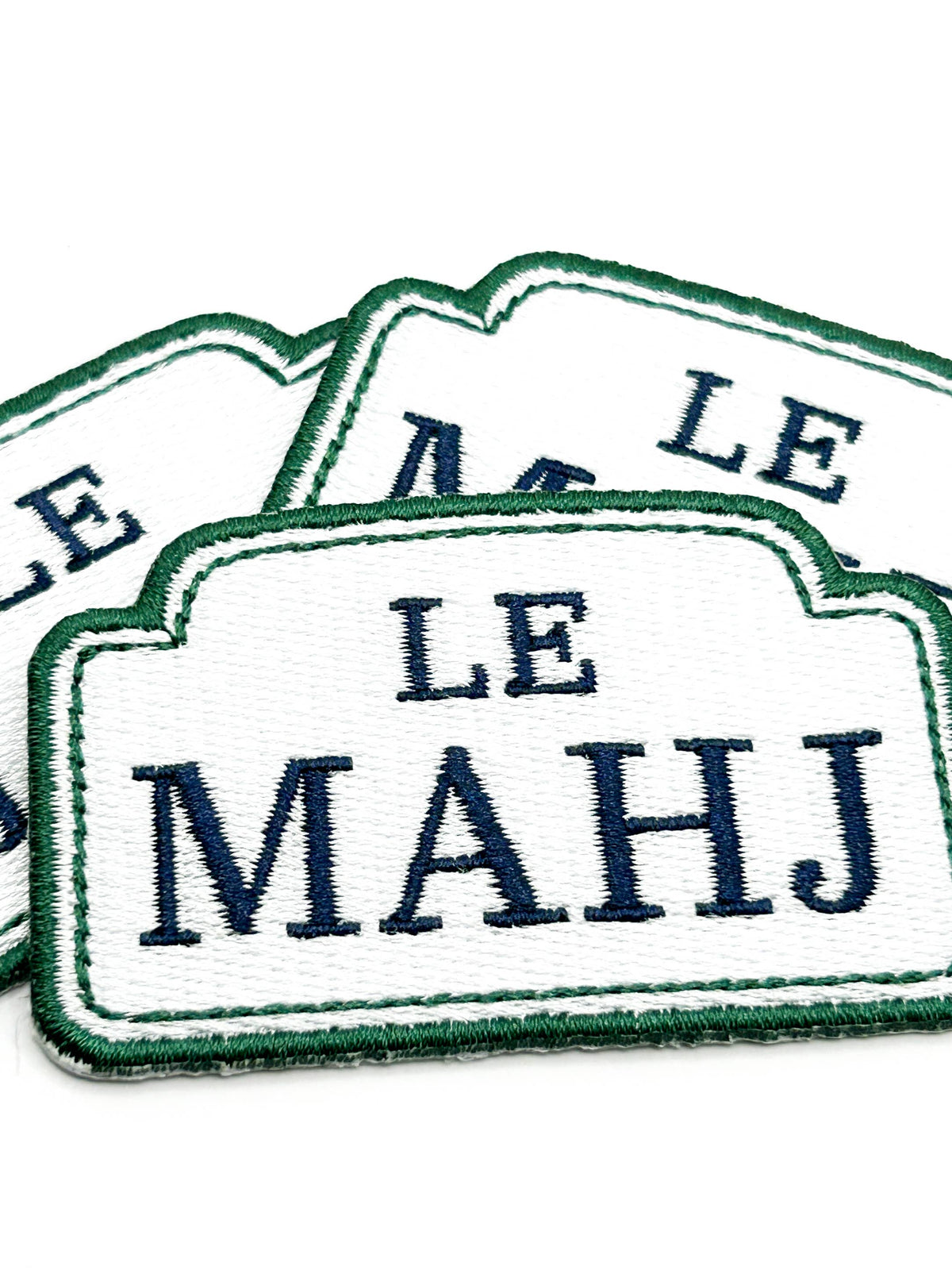 Le Mahj Mahjong Embroidered Patch Mahjong Board Game Club