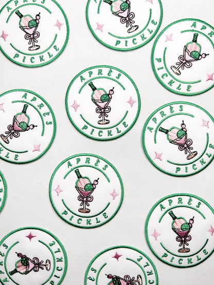 Apres Pickle Embroidered Iron On Patch for Pickleball
