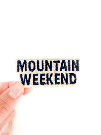 Mountain Weekend Outdoor Adventure Embroidered Iron On Patch
