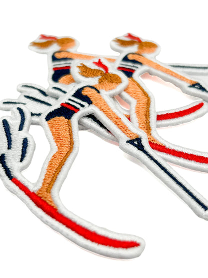 Water Skier Embroidered Patch Iron On Lake Beach Vacay