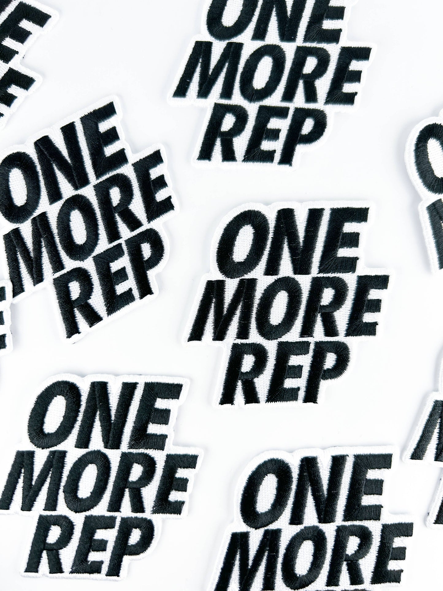 One More Rep Patch | Gym Motivation Embroidered Iron On