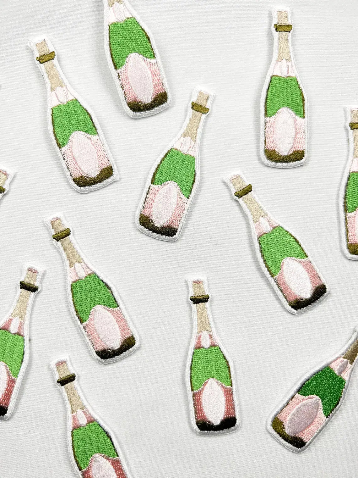 Champagne Bottle Iron-On Patch Bachelorette Party Happy Hour